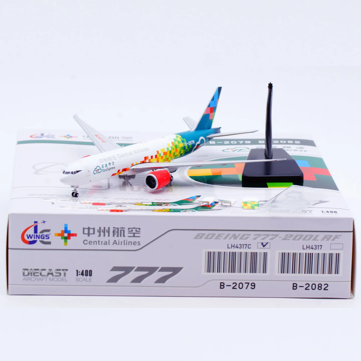 

LH4317C Коллекционный самолет из сплава в подарок JC Wings 1:400 Central Airlines «Открытая дверь» Boeing B777-200F Литая под давлением модель самолета B-2079