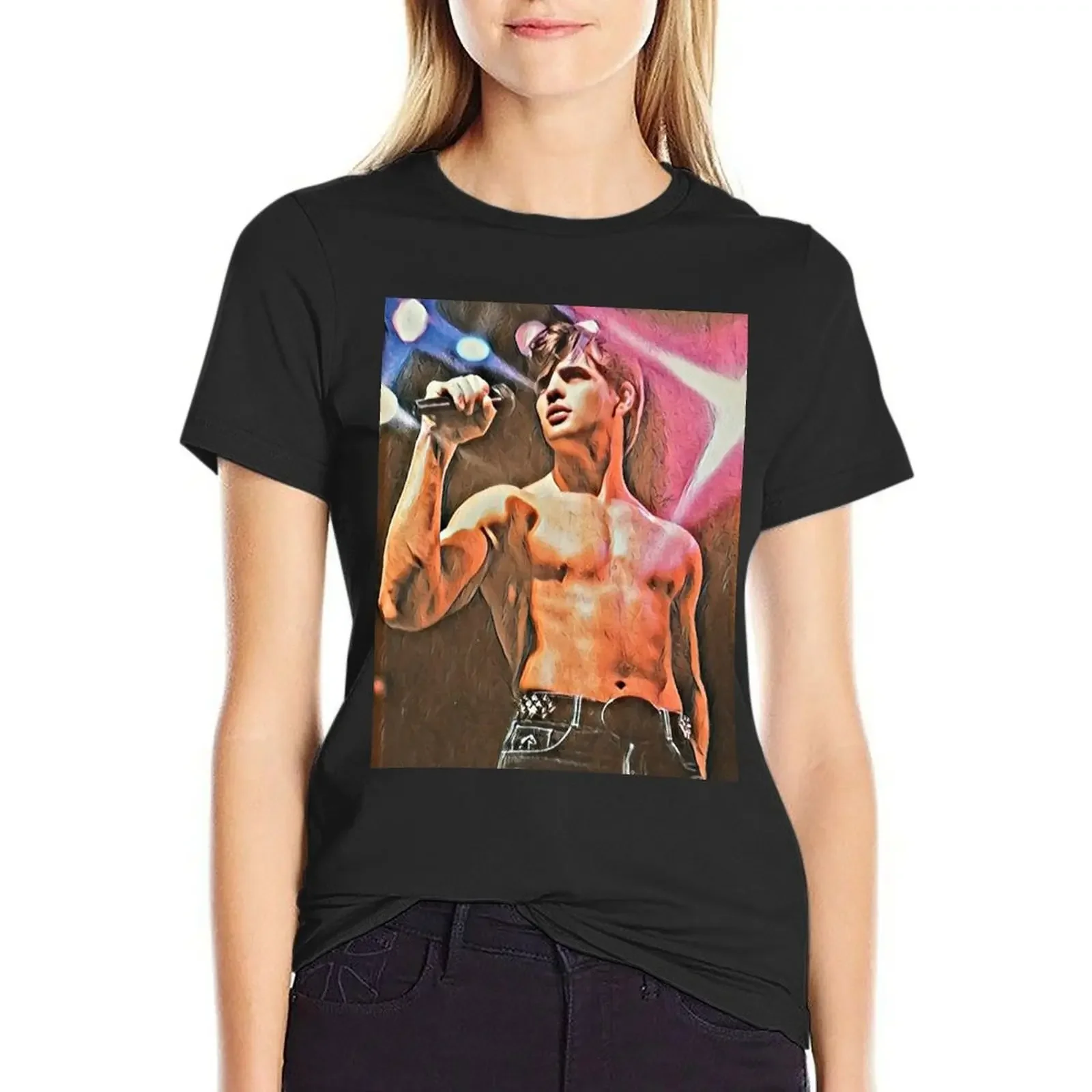 

JEFF STRYKER T-Shirt hippie clothes vintage summer clothes plus size tops Women's tops