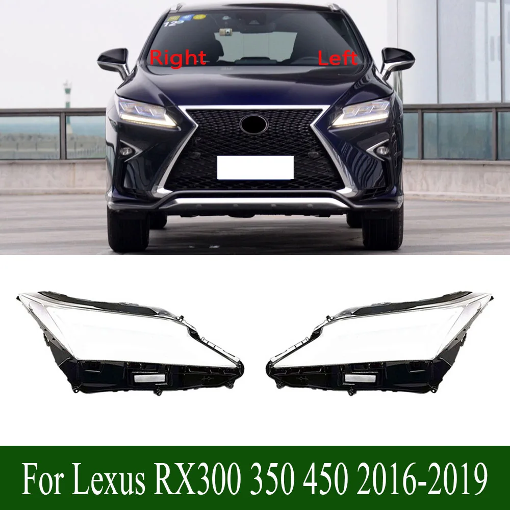 For Lexus RX300 350 450 2016-2019 Front Headlamp Transparent Cover Lampshade Lamp Shell Masks Headlight Shade Lens Plexiglass