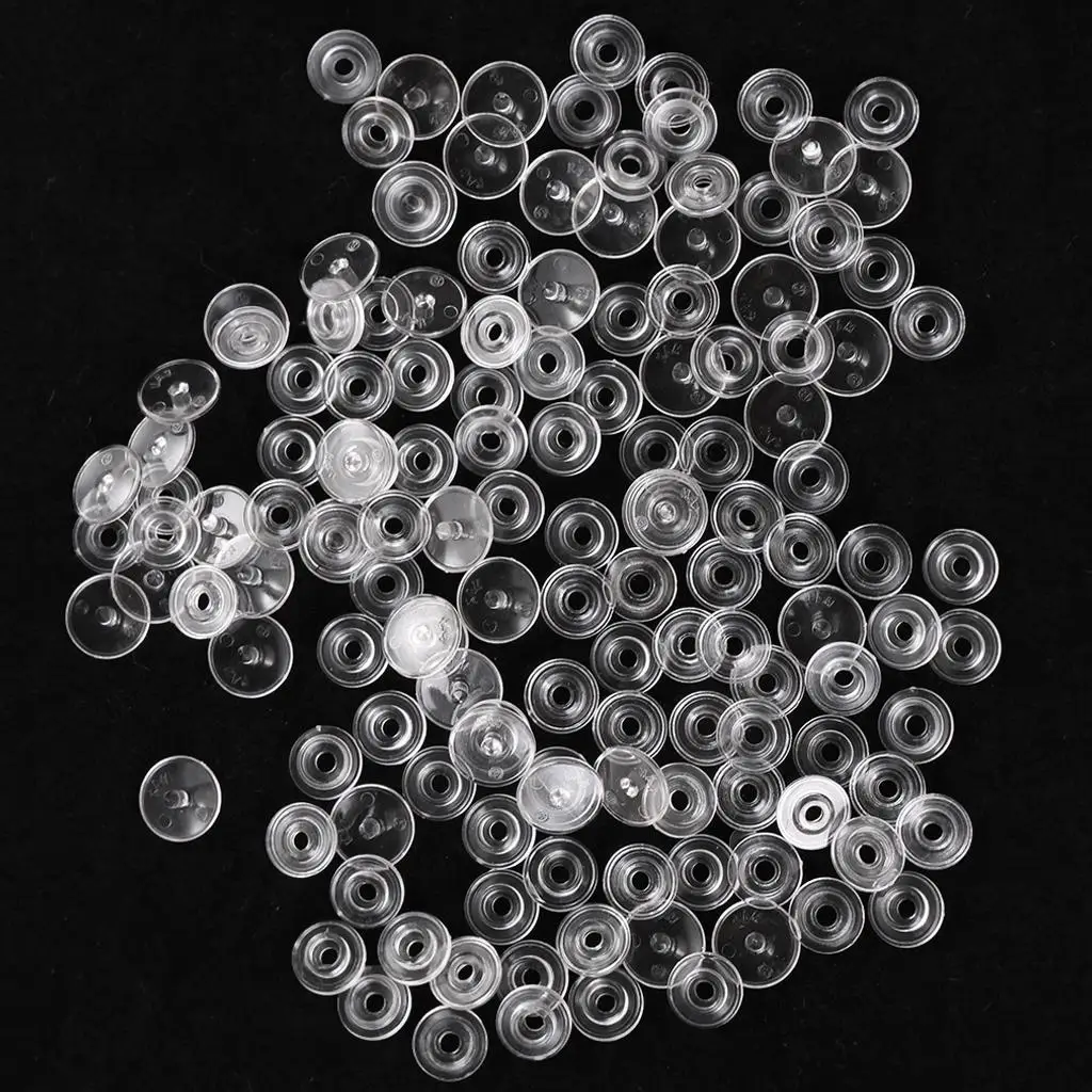 50 Sets Size 16 T3 KAM Clear Resin Snaps Plastic Buttons Fastener for Crafts, Clothes, Diapers, Bibs, Outfits