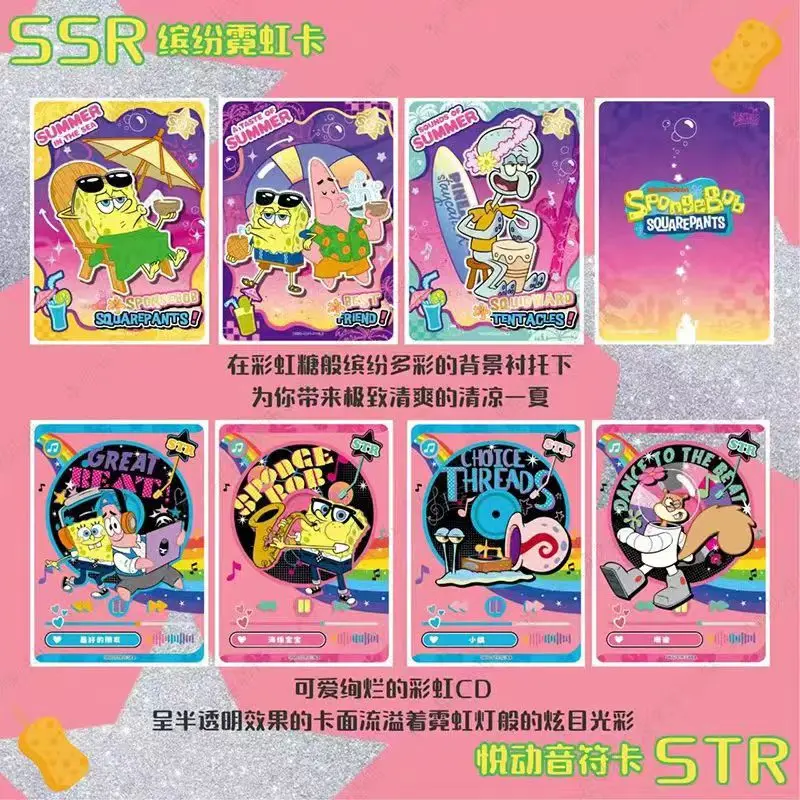 Gorący bubel Oryginalne pudełko KAYOU SpongeBob SquarePants Fun Time Special Bag Series Cute Cartoon Collection Card Prezent dla dzieci