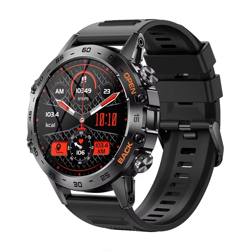 

2024 Men's Smartwatch Bluetooth Call Sports Outdoor Waterproof Custom Dials Real Heart Rate Monitoring