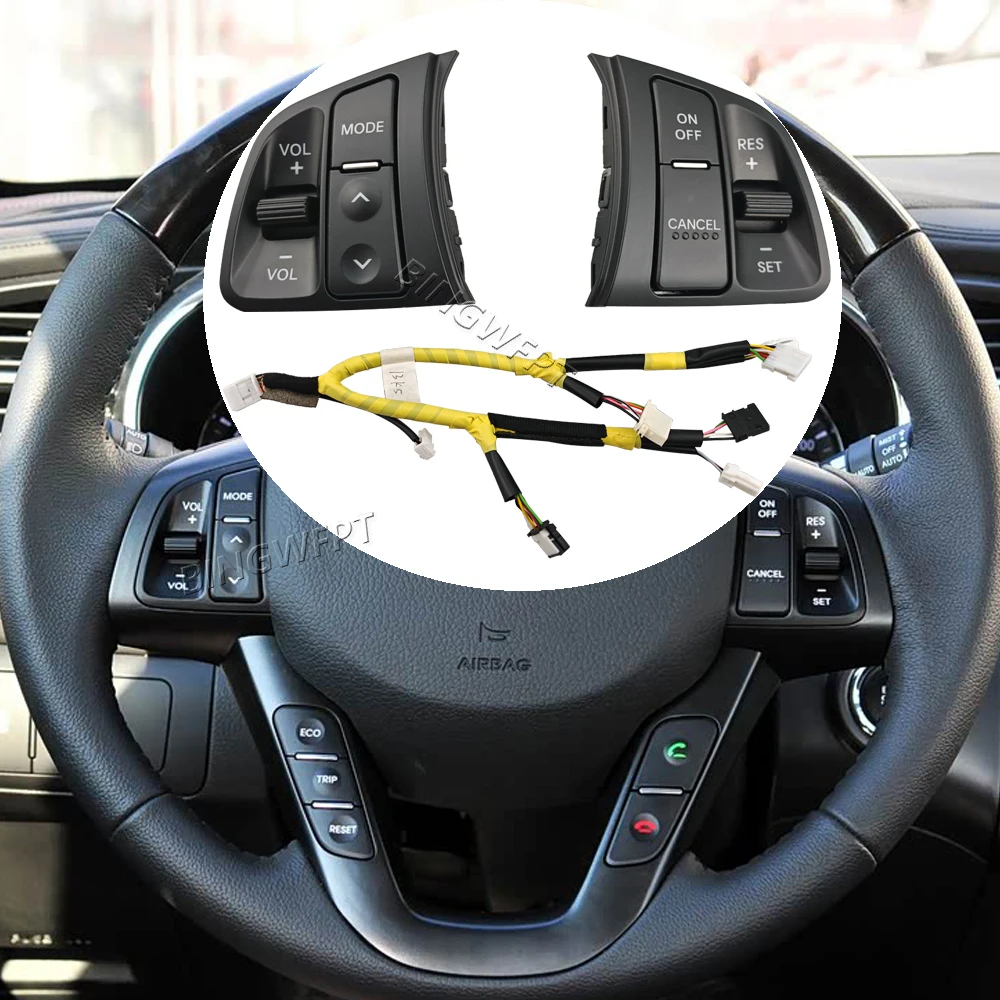 For KIA Optima K5 2011-2013 Red Backlight Volume Control Cruise Control Steering Wheel Button Switch