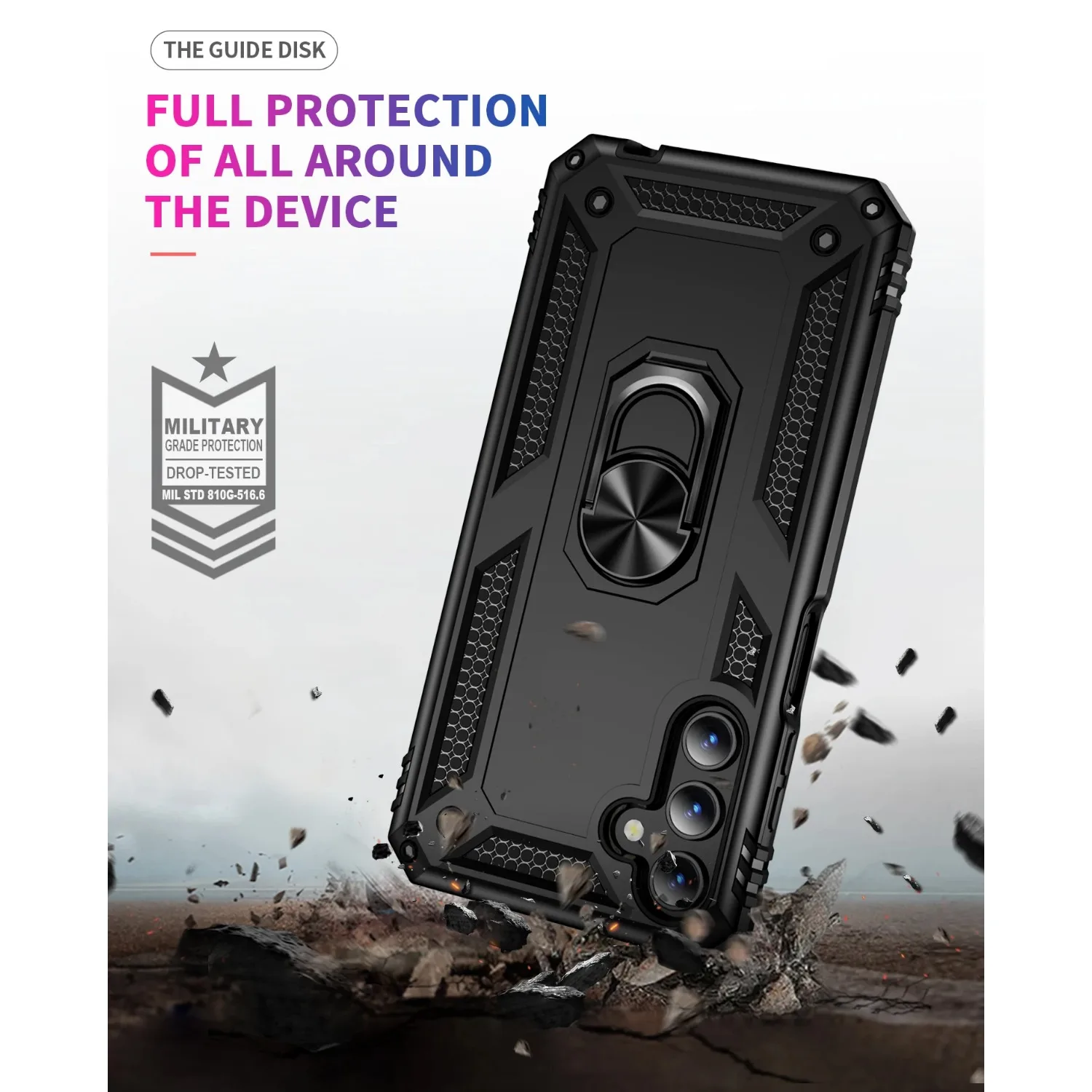 Armor Shockproof Ring Stand Holder Magnetic Case For Samsung Galaxy A24 A25 A33 A70 A60 A50 A40 A41 A80 A82 A22 A23 A51 Covers