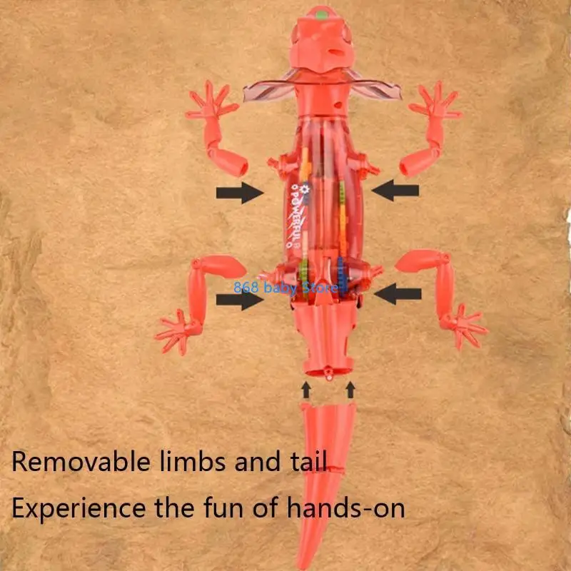 29ee mechanische hagedis speelgoed stengel voor creatief speelgoed multifunctionele voor kinderen kleuterschoolgeschenken