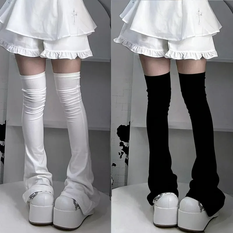 

1/2Pcs Horn Shape Leg Stockings Japanese Style Spicy Femboy Stacked Leg Warmers Women Japanese Over The Knee Horn Shaped Cuffs