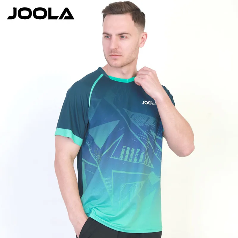 T-shirt de tennis de table OLA à chaîne, maillot de sport respirant professionnel, chemise d\'entraînement à séchage rapide pour jeu de ping-pong