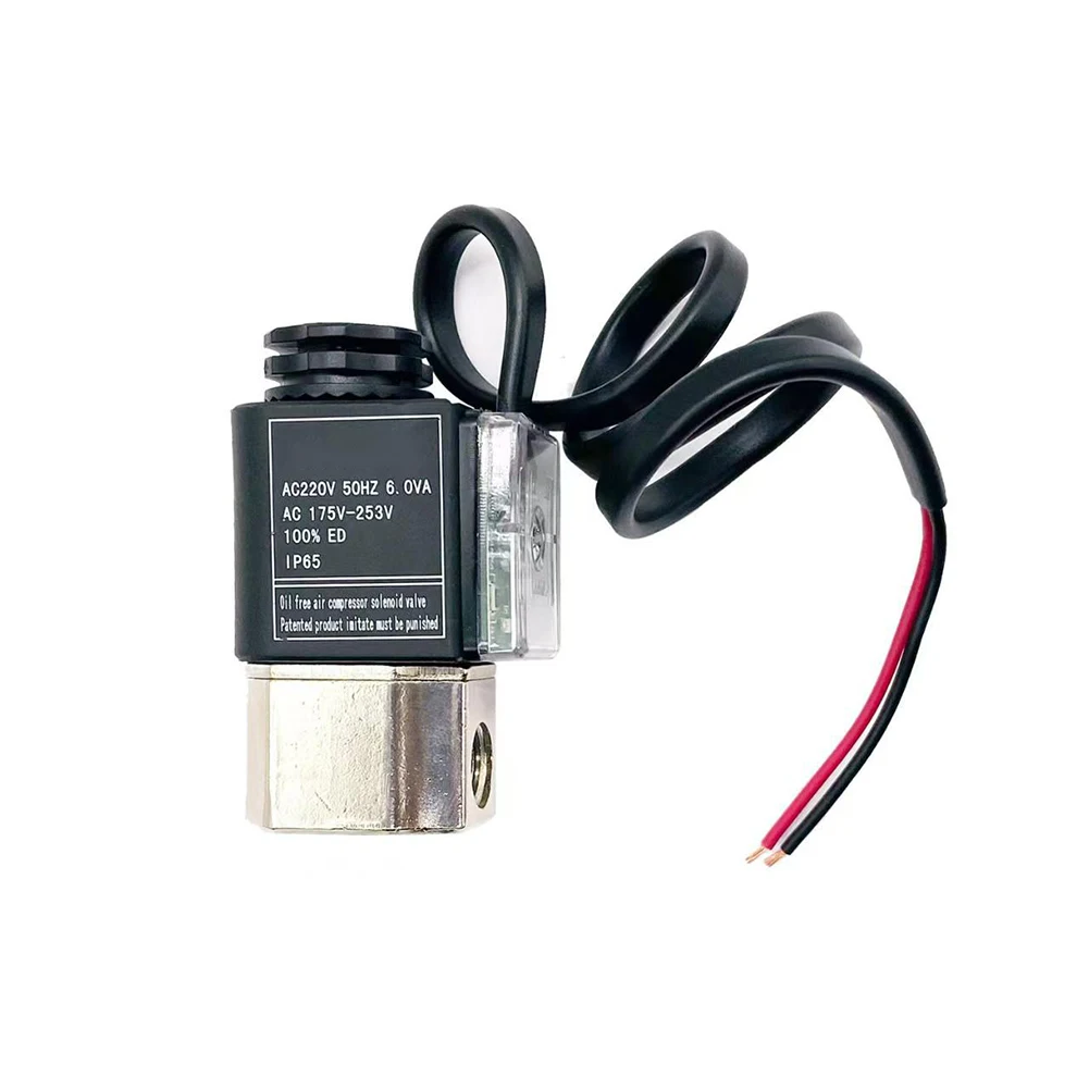 

AC Solenoid Valve Air Compressor Valve Versatile Usage Wide Voltage Range Black Grey Finish Efficient Operation