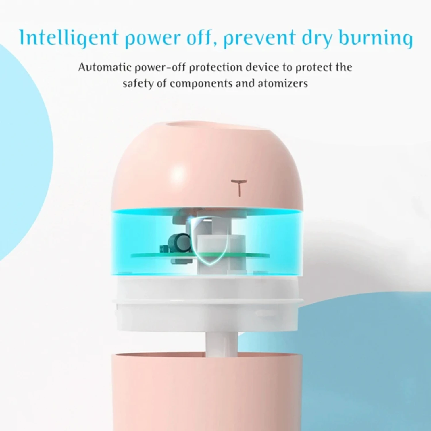 Humidificateur d'air à brume fraîche, améliore la qualité de l'air et crée une ambiance relaxante Château essentiel de lumières LED, 7 couleurs