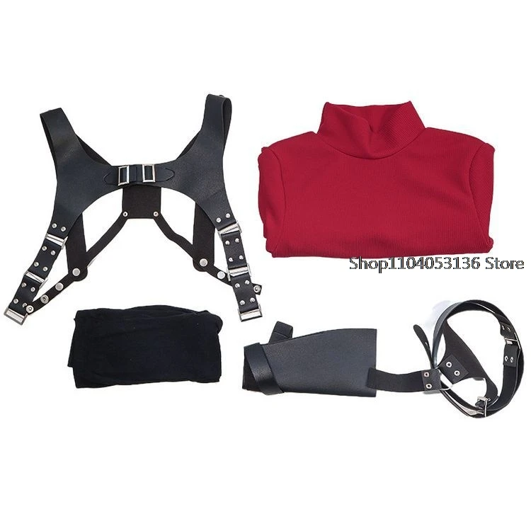 Costume de Cosplay Ada Wong avec Ceinture pour Femme Adulte, Tenue Fantaisie de Carnaval d'Halloween, 4 Pièces