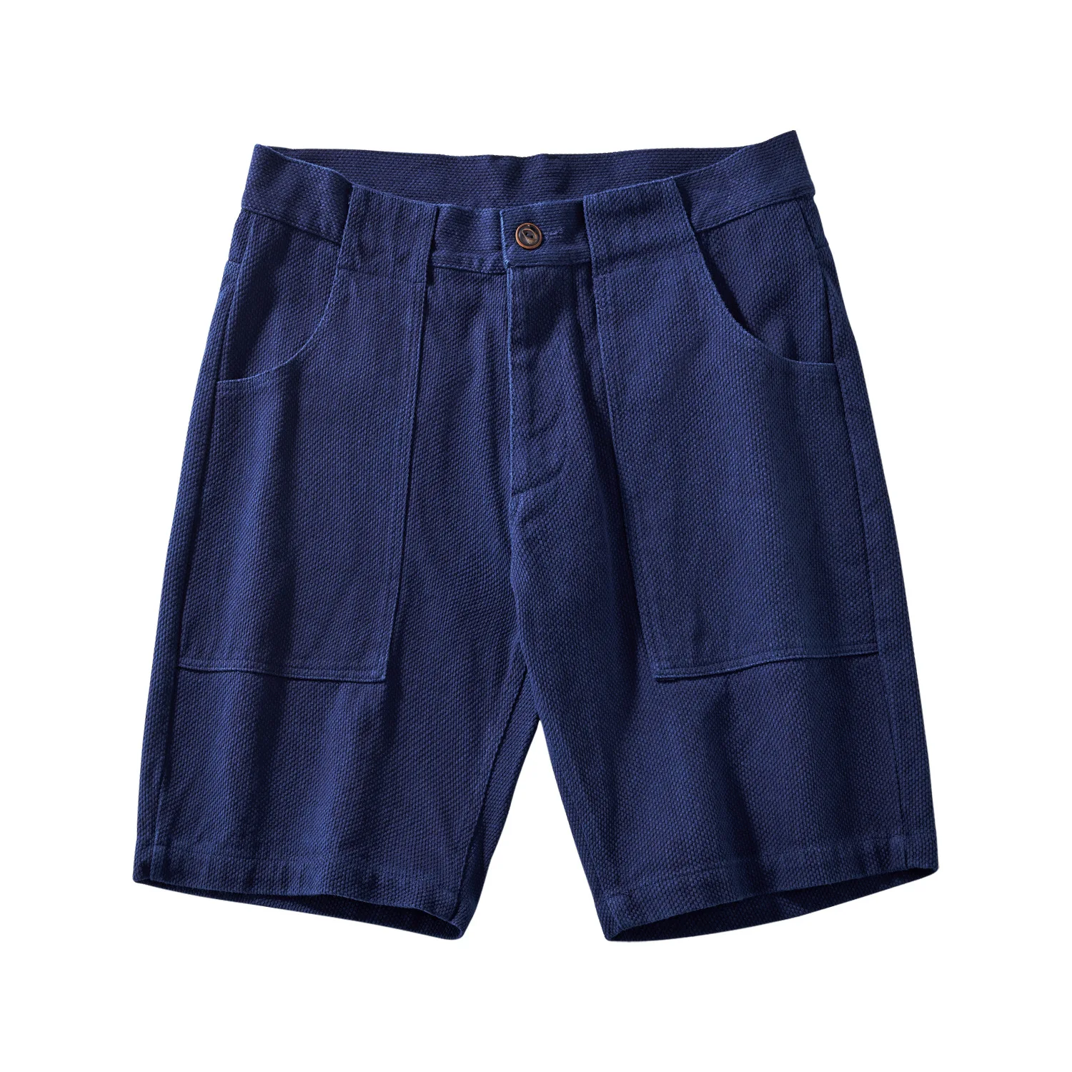 

Huang's Weaving_Randmade Plant Blue Dye Indigo, японская хлопковая ткань сашико в стиле ретро, классические рабочие шорты 107.