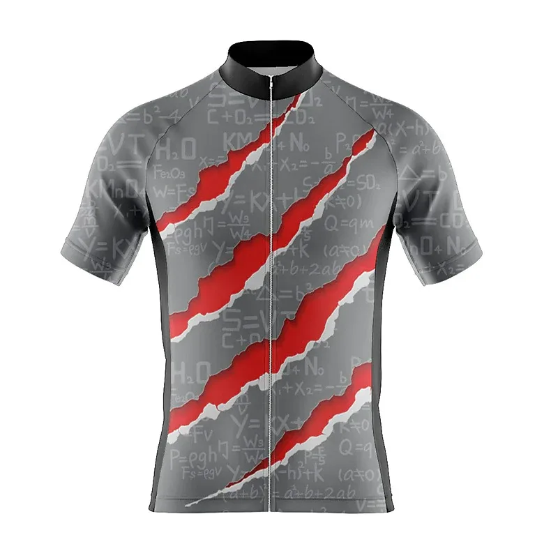 Science Formula Ghost Claw Print Short Sleeve Cycling Jersey Top Mountain bike Wear Aero Cycling Wear Pro Jersey Quick Dry