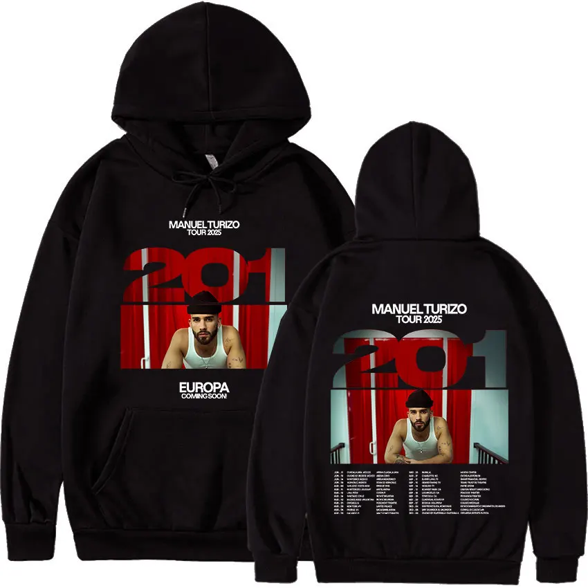 

Rapper Manuel Tour Album Hot Sale Hoody Mens Clothing Vintage Oversized Fleece Sweatshirt Casual High Quality Long Sleeve Hoodie