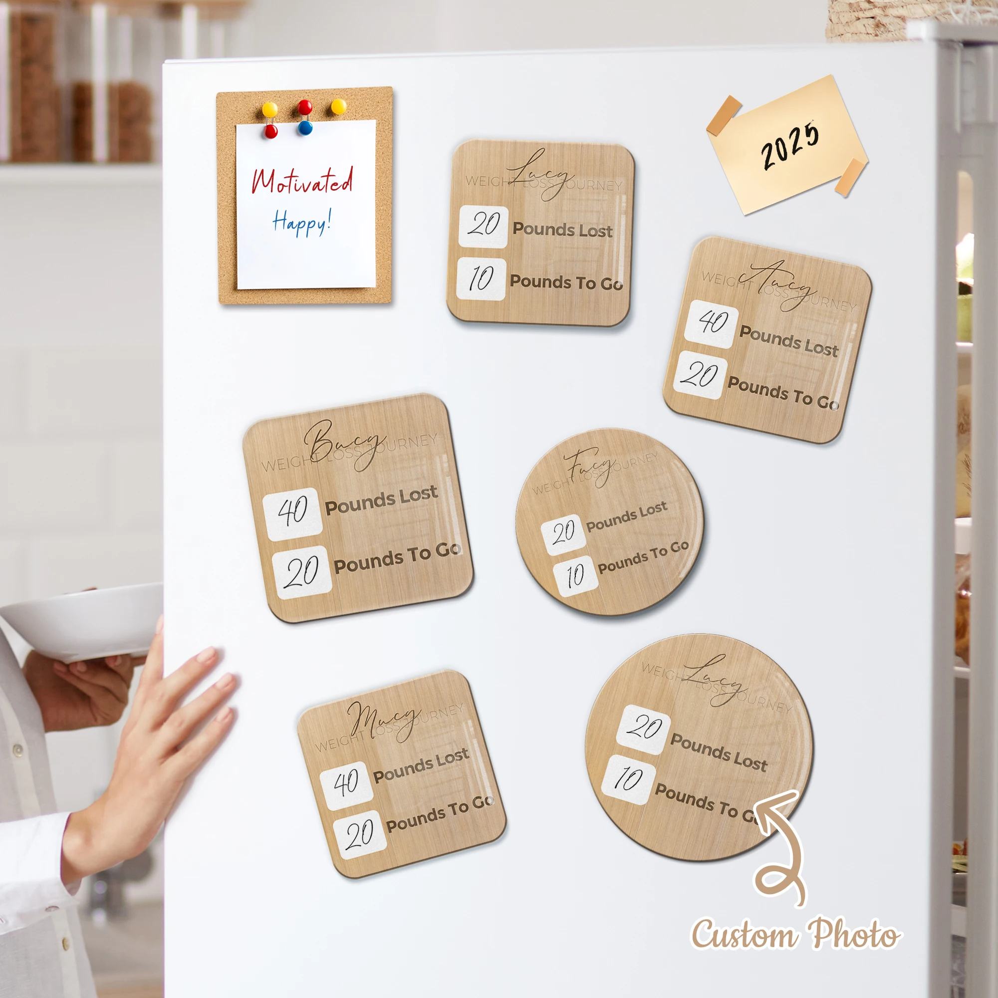 

Personalized Text Acrylic Refrigerator Magnet Custom Gift Family Kitchen Restaurant Whiteboard Home Decoration