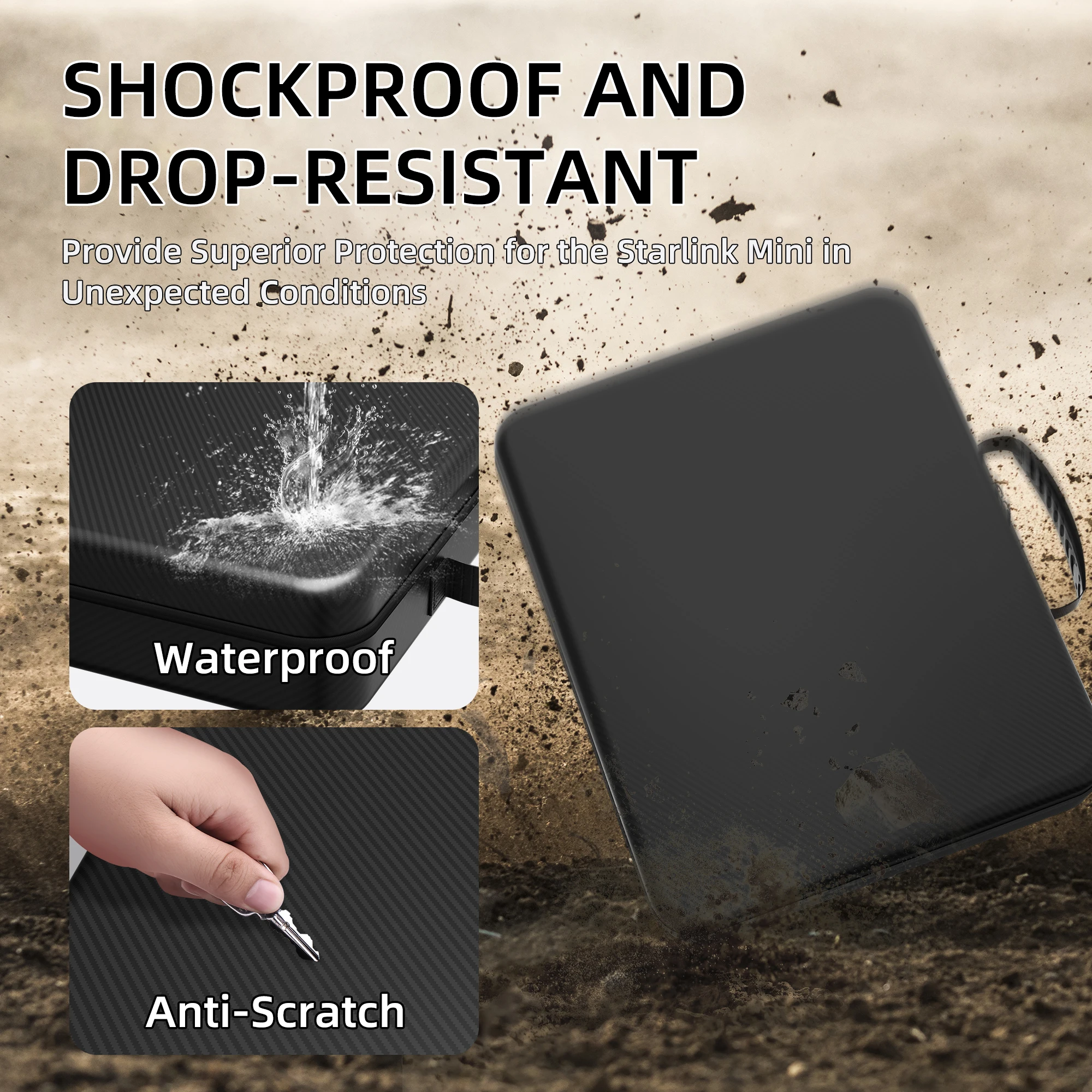 軽量 Starlink ミニ トラベル ケース ウルトラ スリム ブラック Star Link ハード バッグ Starlink ミニ アクセサリー 防水