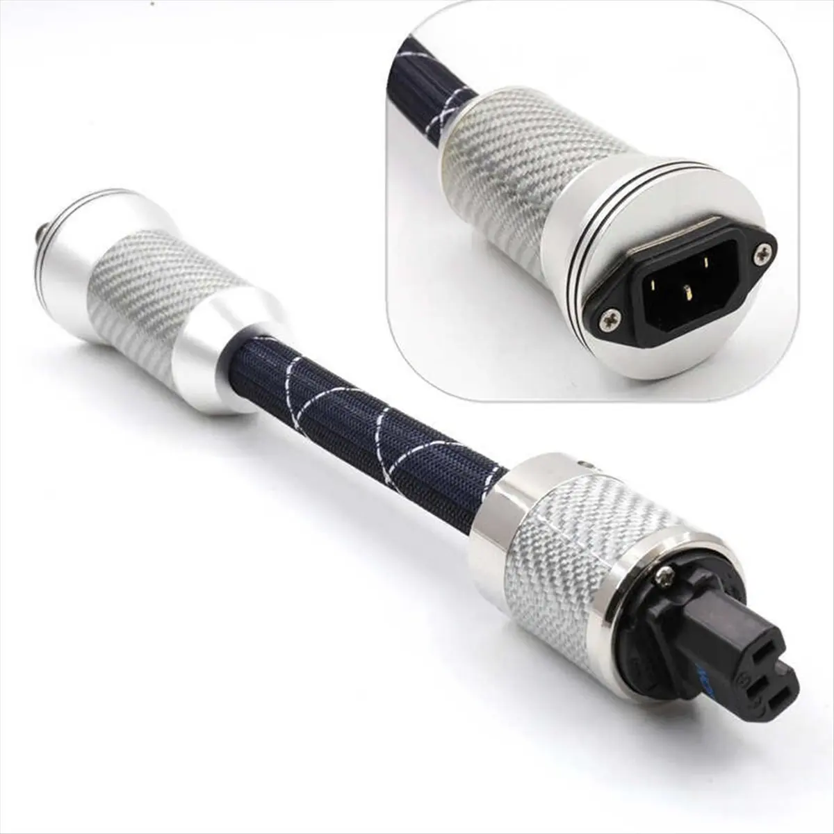 Super Sale Flux-50 NCF Power Filter Nano Crystal Rhodium Plating Nonmagnetic FI-50R NCF Connector IEC320 to C15 Plug Black-IEC C