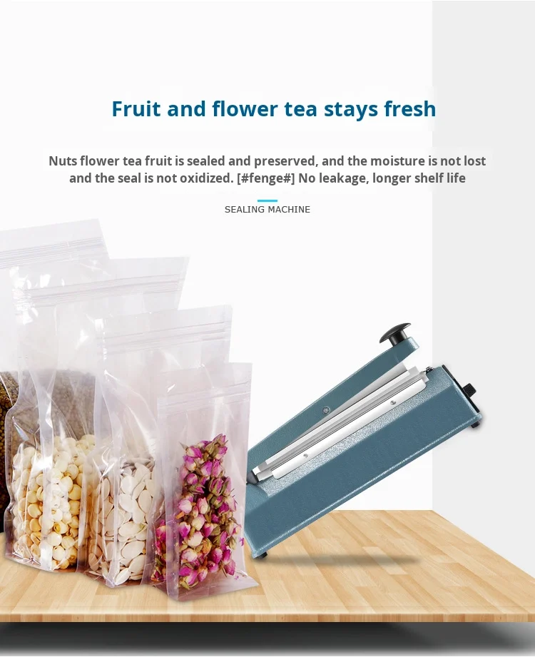 xx-PFS 300I Type Electric Semi-automatic Heat Seal Packaging Machine For Food Plastic Bags Small Household Commercial Use
