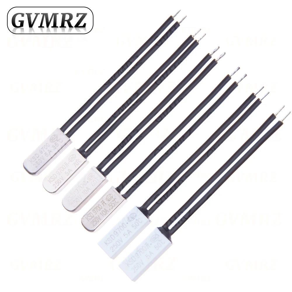 1PCS KSD9700 5A 10A 250V 15C 55C 60C 90C NO NC Thermostat Thermal Protector fuses Switch metal/plastic normally open/normally