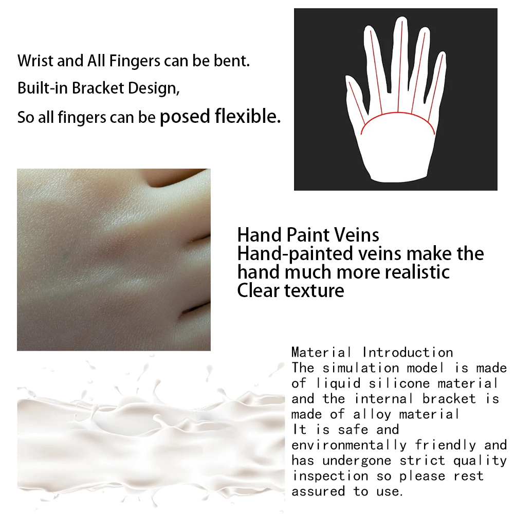 3d Nail Art Display Training Practice Sheet Hand for Manicure Cart Mannequin Nails accessories and Tools All Acrylic Silicone