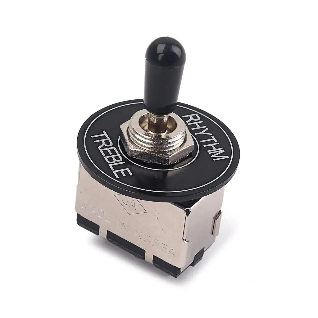 Tooyful Black 3 Way Toggle Switch Pickup Selector with Rhythm Treble Switch Washer Ring for LP Electric Guitar