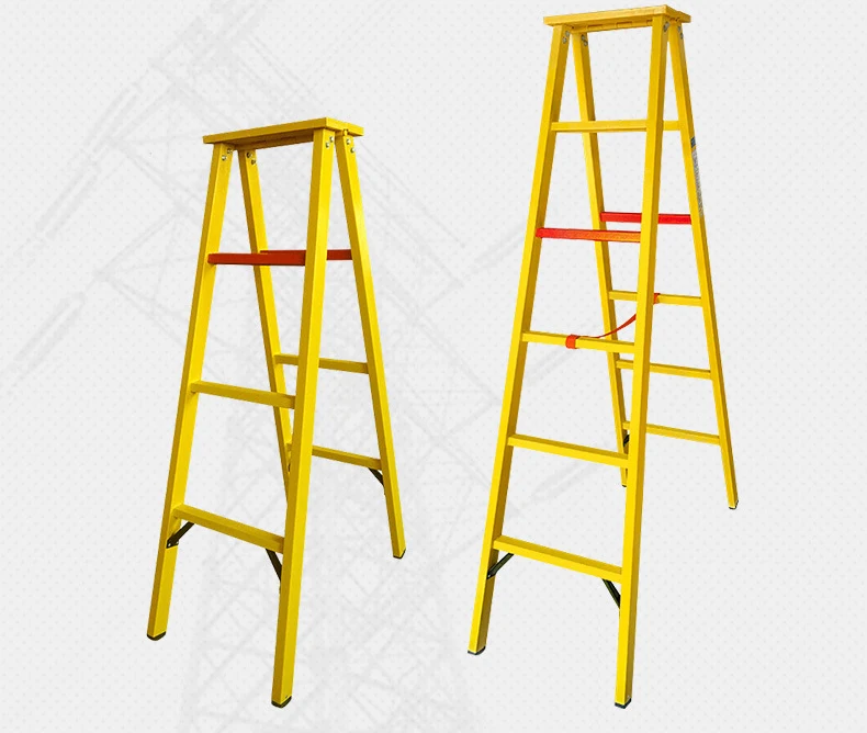 Opvouwbare antislip geïsoleerde glasvezel trapladder