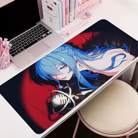 Office Gamer Mouse Pad Gaming Accessories Keyboard Mat H-hololive Hoshimachi Suisei Anime Anti-slip Mousepad Rubber Desk Mat