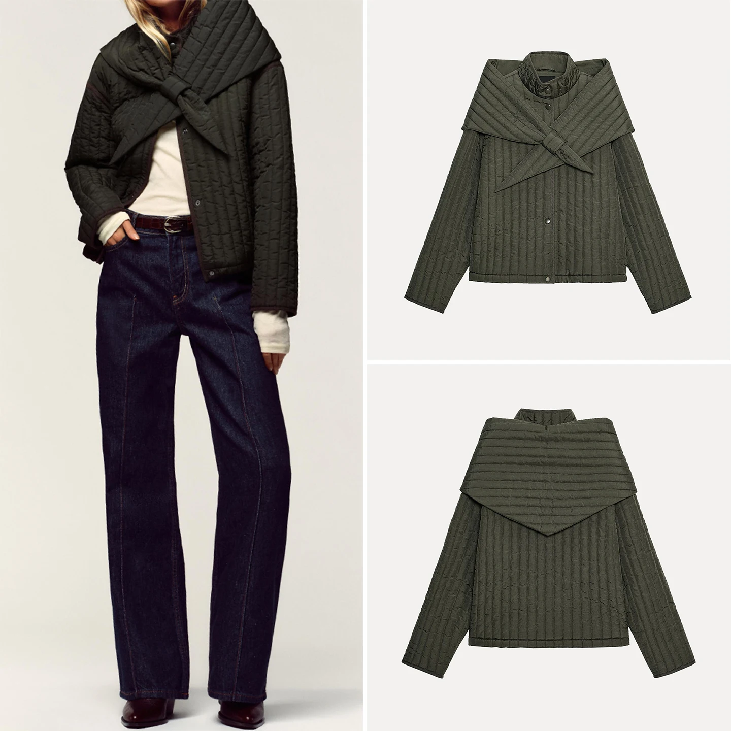 

Модный съемный шарф-мантовое пальто Z, женское новое хлопковое пальто 20225, длинное све, круглое, с застежкой на одной пуговице