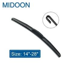 MIDOON Hybrid Wiper Blade for Toyota Corolla Camry KIA Sportage Nissan Qashqai J10 J11 Windscreen wipers Fit Hook Arms Only