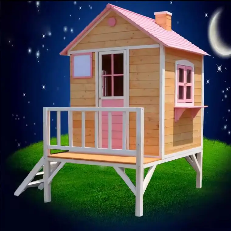 Customize Playhouse Diy Wooden Complete Easy Assembly Garden Children Playhouse Wooden House