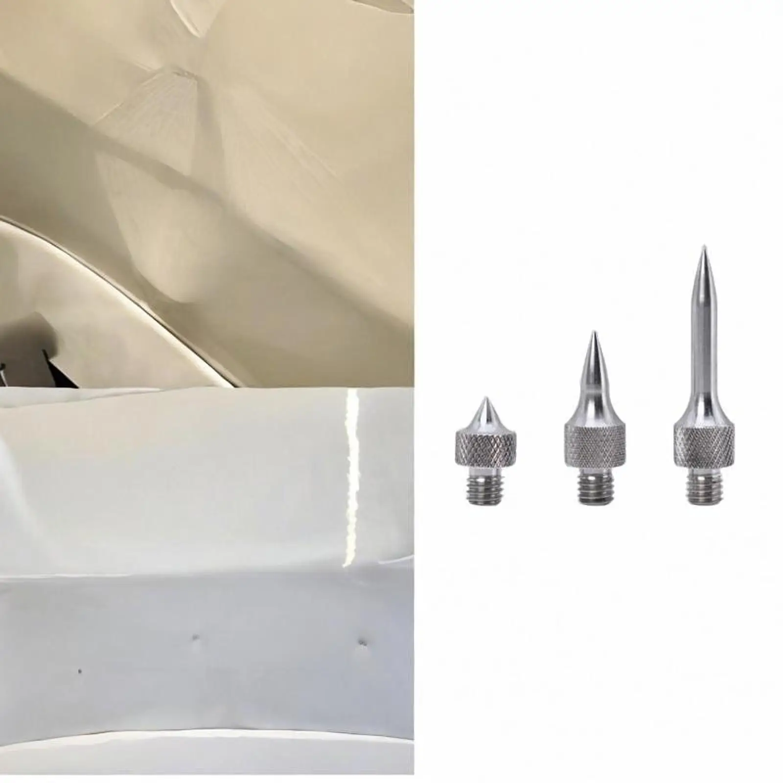 

3 Pieces Dent Tap Down Pen Tips Heads Stainless Steel M8 Sturdy Hand Tool Auto