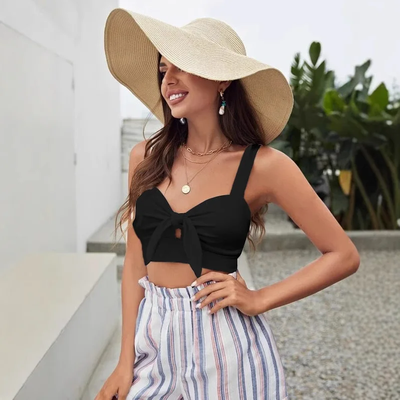 2026 Summer New Style V-Neck Top - Versatile and Fashionable Bow-Necked Strapless Sexy Women's Dress Top