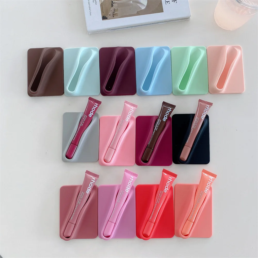 Luxury Rhode Lipstick Protective Soft Silicone Phone Case for iPhone 16 15 14 13 12 Pro Max Plus 11 Lip Glosses Women Girl Cover