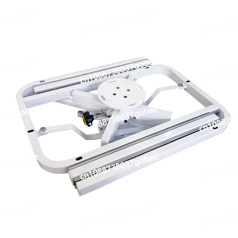 White rotating function rack table slide rail telescopic dining table combination rack