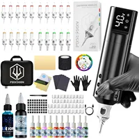 Kit de tatuaje POSEIDON V6, Kit de pluma de tatuaje ligero para maquillaje permanente, Kit de máquina de tatuaje, fuente de alimentación de tatuaje negra, Kit de tatuaje