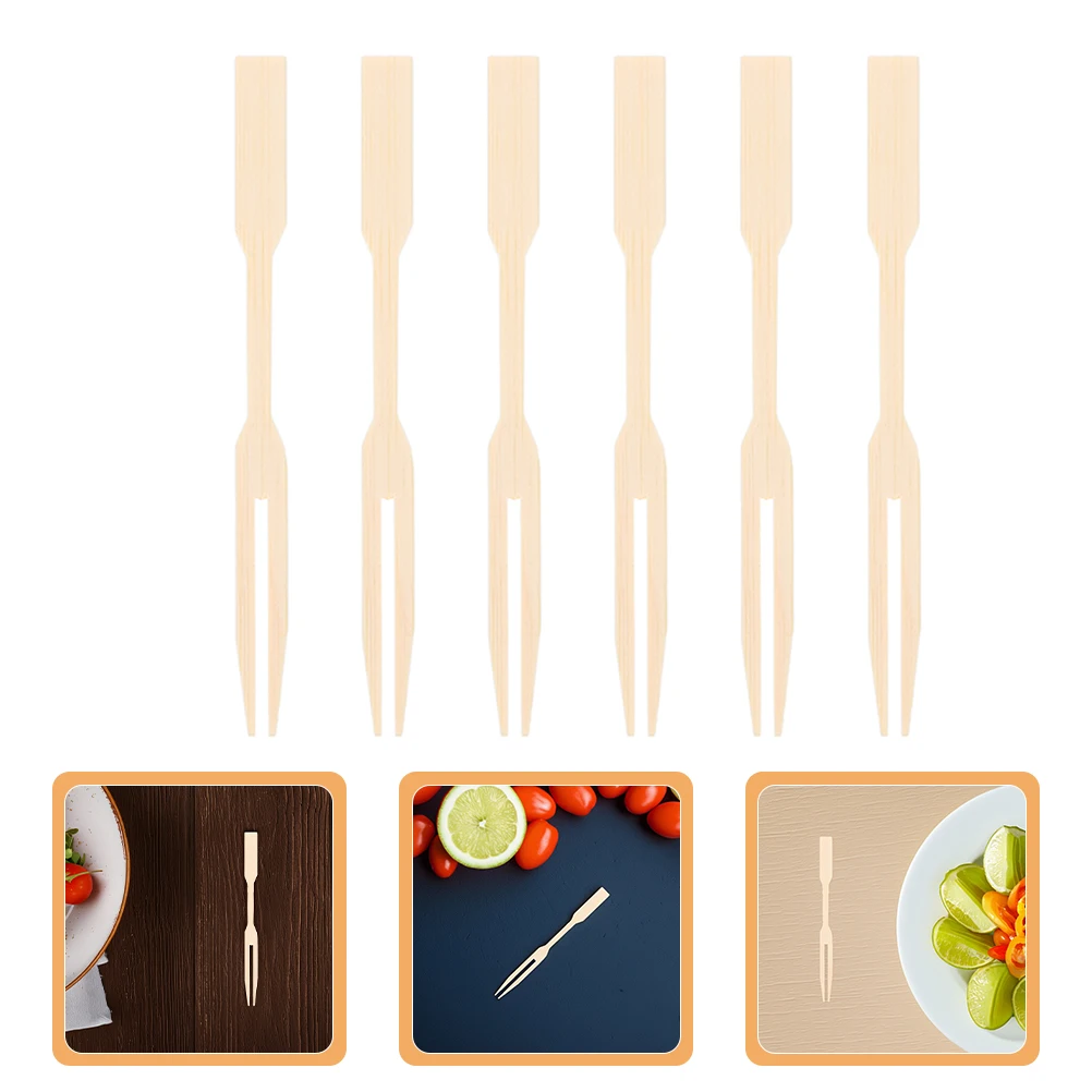 

200 pcs Fruit Forks Disposable Bamboo Appetizer Skewers Snack Supplies Charcuterie Board Accessories Kids Safe Picks for Party