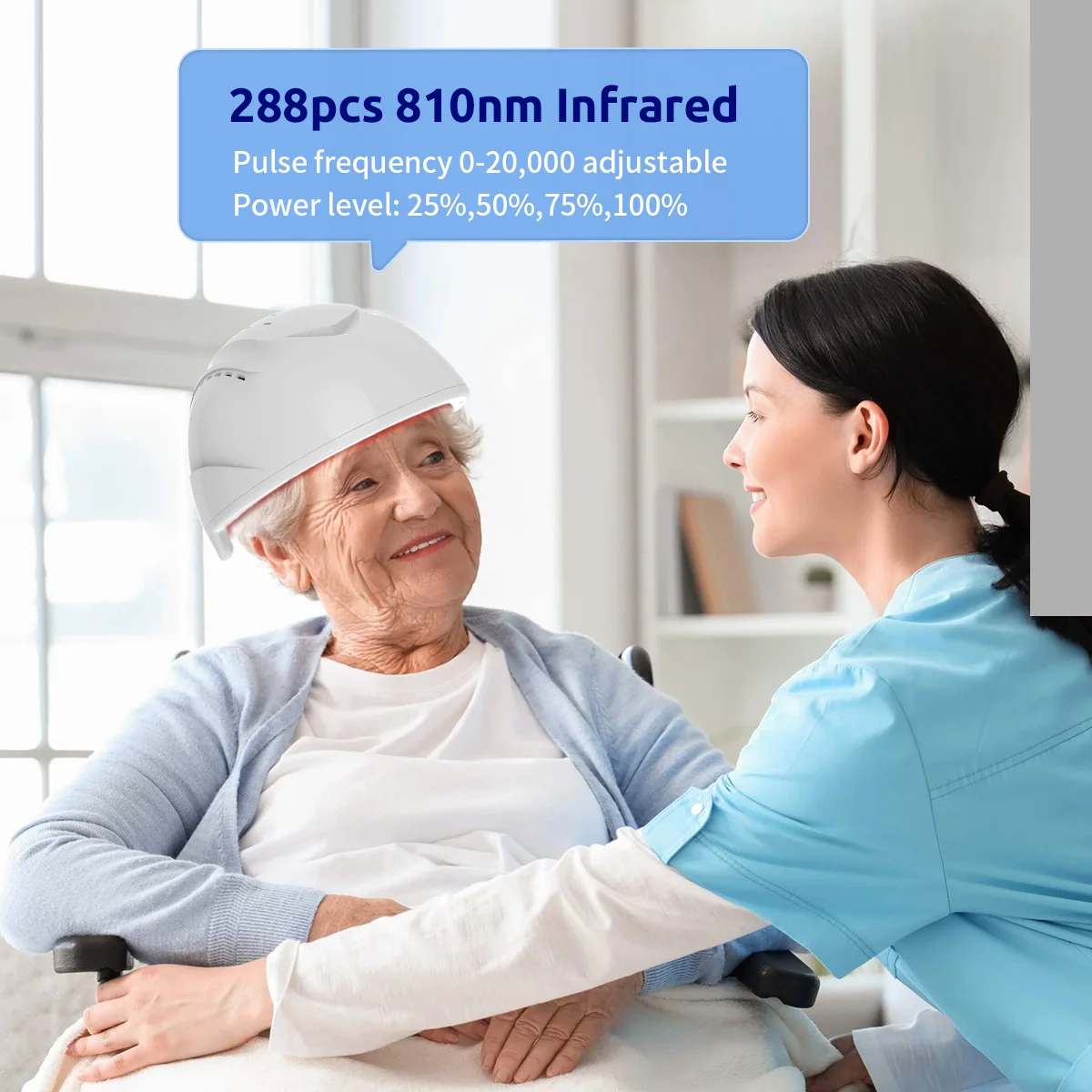 

Suyzeko Photobiomodulation Infrared 810nm Brain Stimulation Therapy Helmet LED Head Massager for Brain Support Cognitive Boost