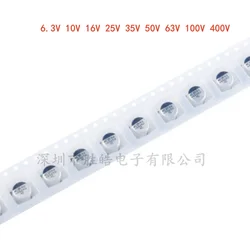 (50Pcs) smd Aluminium Elektrolytische Condensator 6.3V 10V 16V 25V 35V 50V 63V 100V 400V 1Uf 4.7Uf 10Uf 47Uf 100Uf 470Uf 680Uf 1000Uf