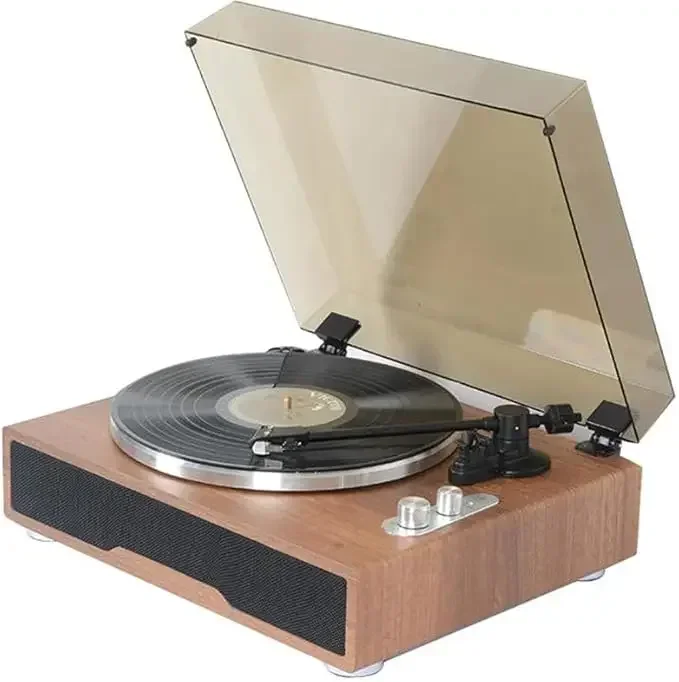 2025 Giradischi in vinile retrò vintage con sistemi stereo BT e AUX Giradischi audio domestico Altoparlanti Stile vintage retrò