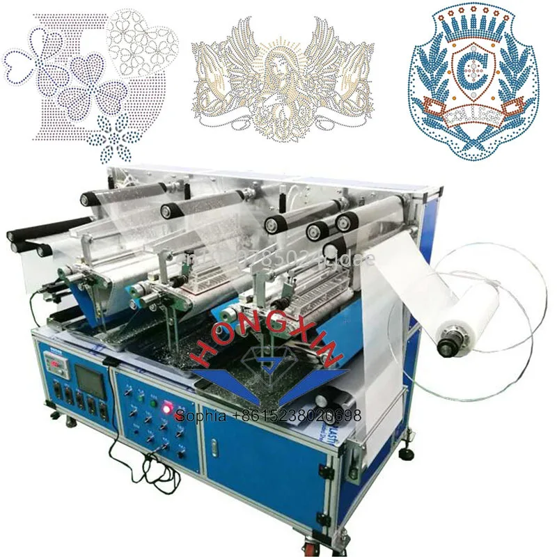2 Colors Automatic Rhinestone Setting Brush Stone Transfer Paper Machine Automatic Template Motif Rhinestone Brush Machine