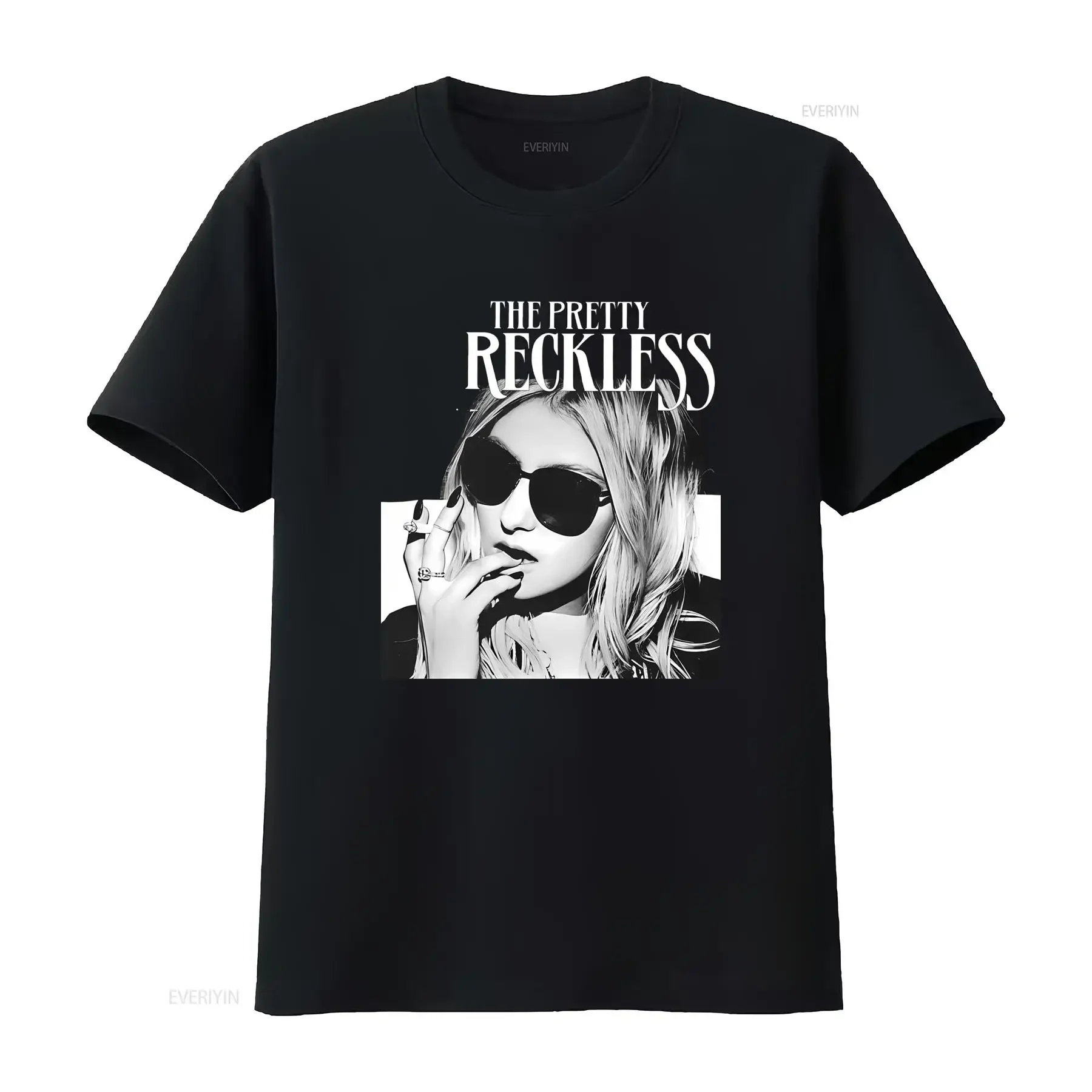 Camiseta Estilosa The Pretty Reckless Band Disponível em Preto Tamanhos S 2345XL Vintage Lavada Roupas de Designer Masculinas Ligeiramente Desgastadas