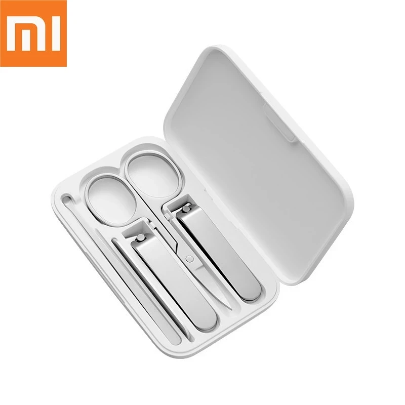 Xiaomi Mijia Stainless Steel Nail Clippers 5Pcs Set Trimmer Pedicure Care Clippers Earpick Nail File Professional Beauty Tools