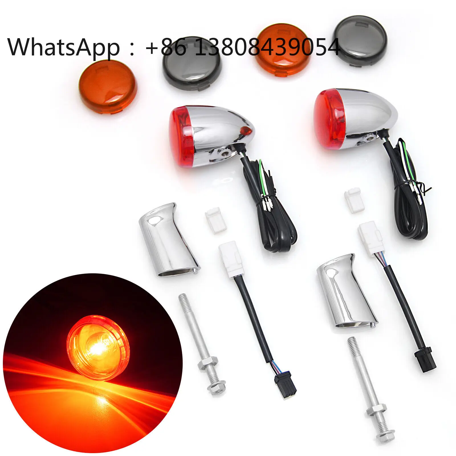 

Хромированные задние указатели поворота с кронштейнами для Harley Sportster XL1200 1992-2017