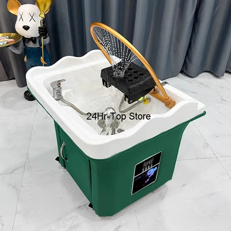 Hairdresser Head Spa Salon Chair Stylist Portable Washing Machine Shaving Chair Professional Auxiliary Cadeira Salon Equipment