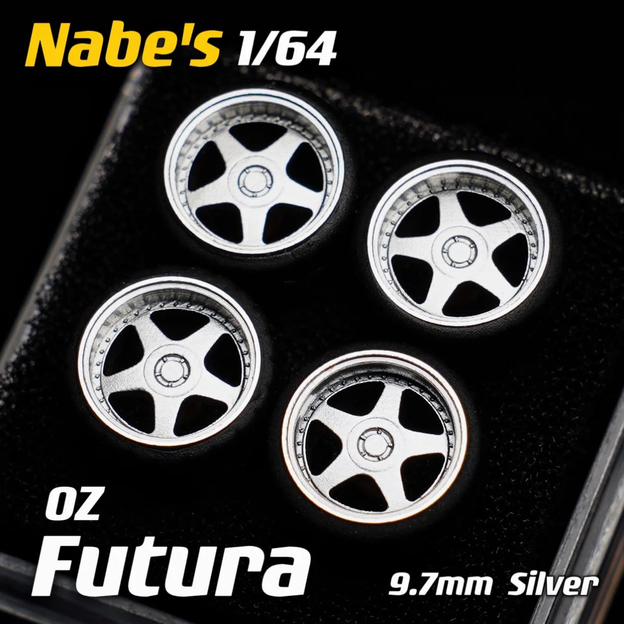 Chika Nabes 1/64 Wheels with Rubber Tires Luxury Model Car Modified Parts JDM VIP For Hotwheels Tomica MiniGT