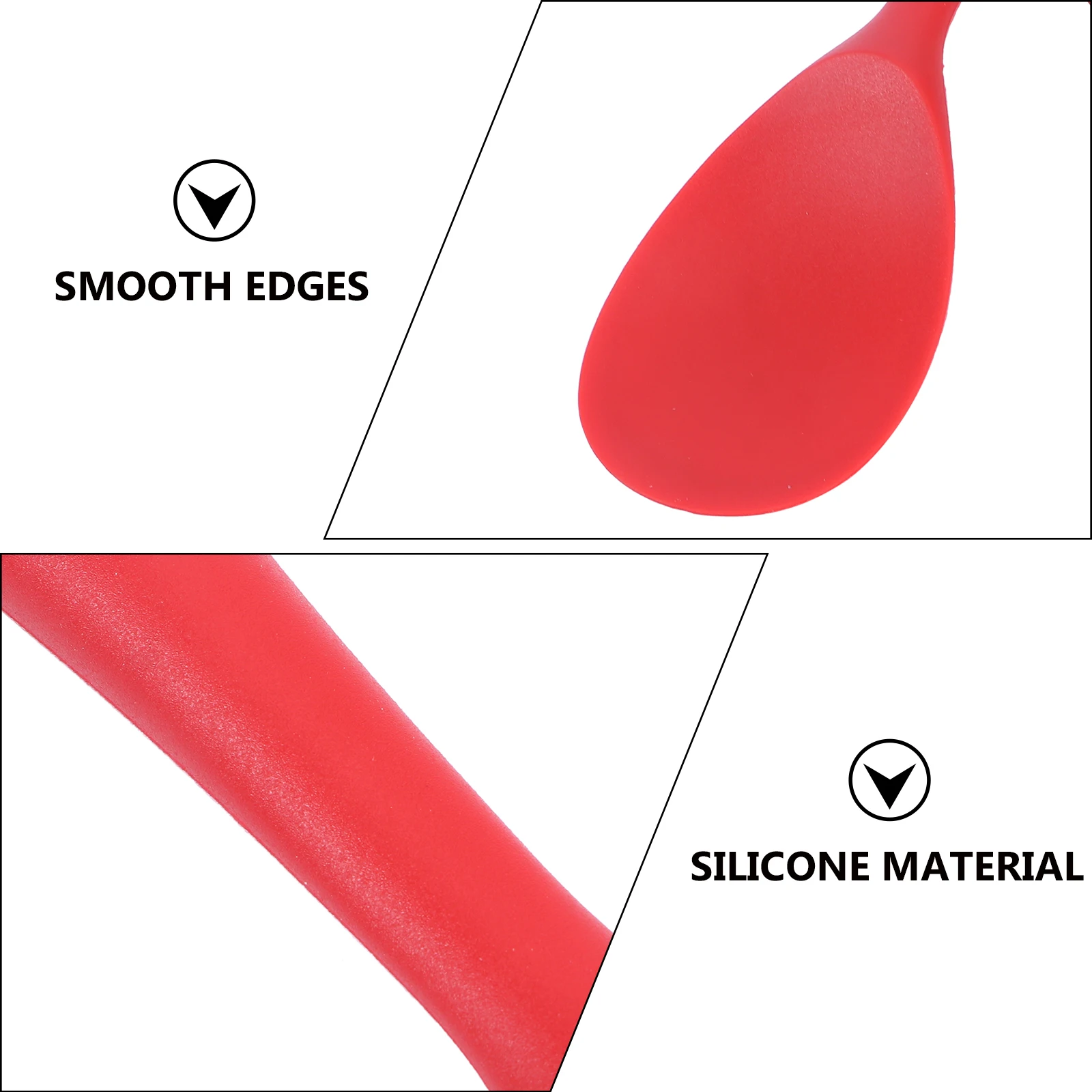 

2Pcs Rice High Temp Resistant Silicone Spoon Ladle for Serving Food Non Rice Scoop Stick Safe Kitchen Tool