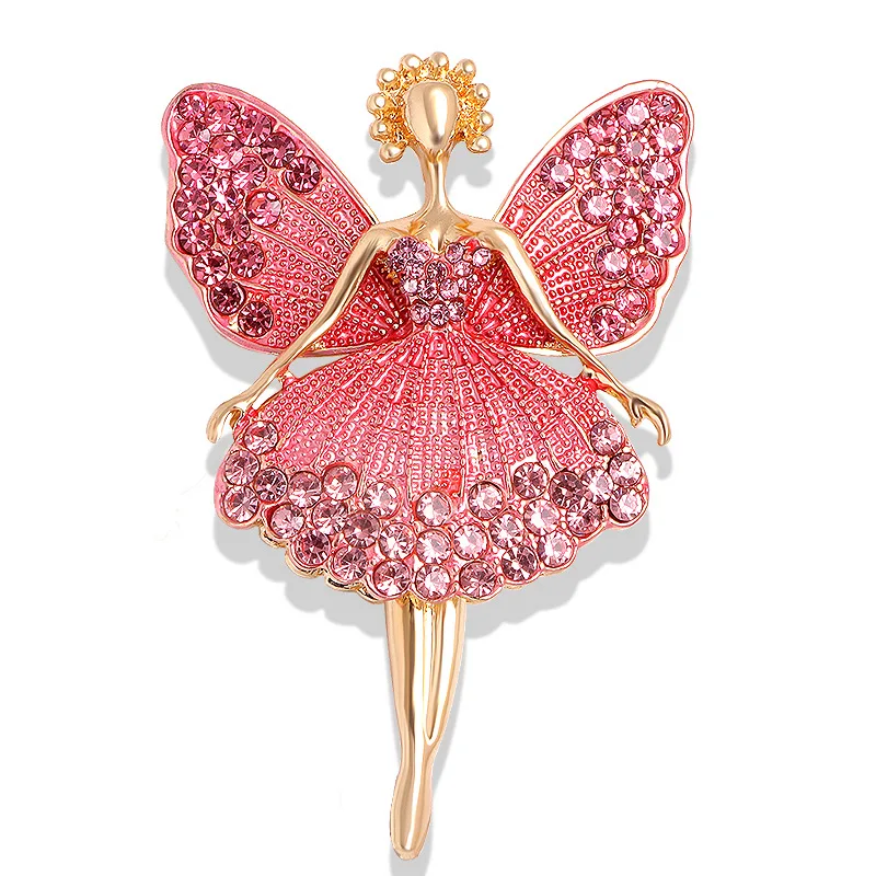 Ballet Girl Dance Brooch Sweet Angel Pin Badge DIY Clothes Bags Shoes Hat Scarf T-shirt Jeans Accessories Fashion Commuter