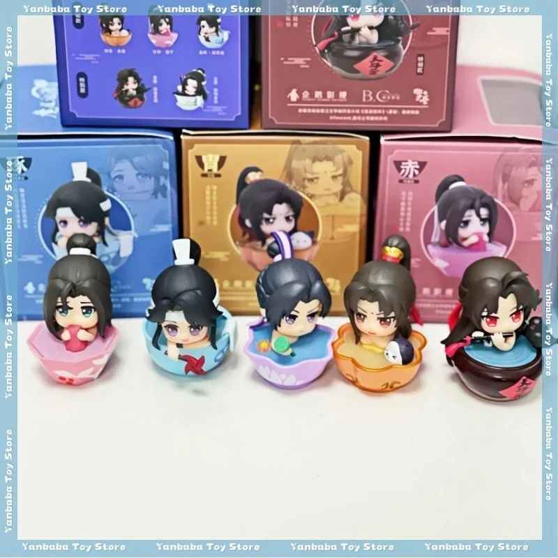 Anime Modaozushi Figure Patriarch Of Magic Dao Summer Song Q Version Pvc Model Toy Ornament Wei Wuxian Lan Wangji Doll Blind Box