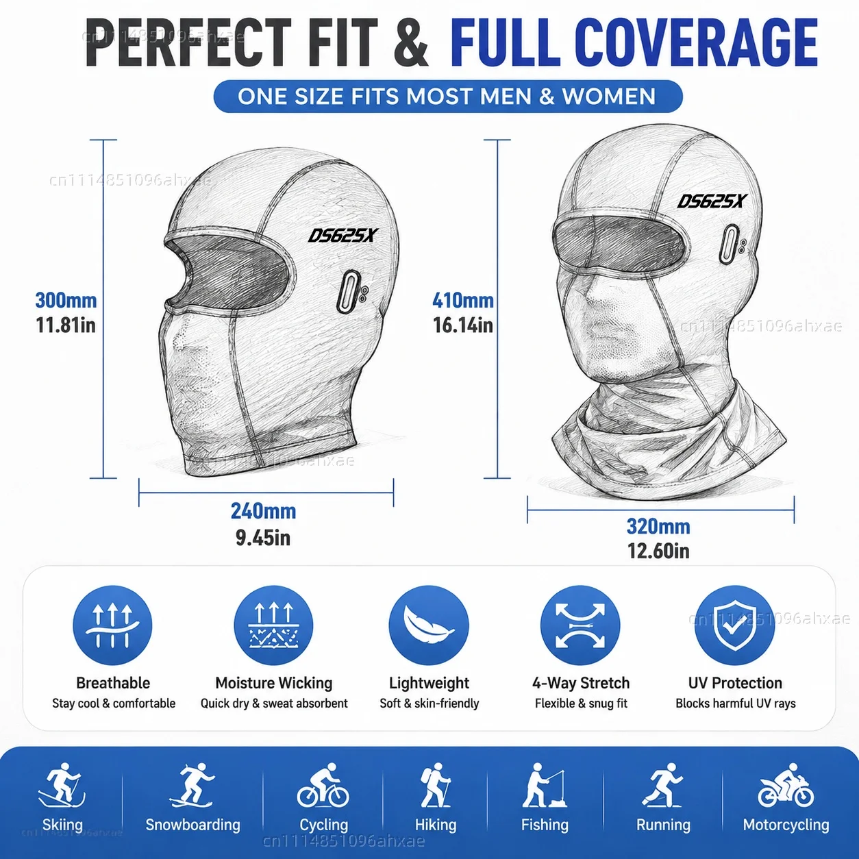 For VOGE 625 DSX DSX625 DS 625X Motorcycle Balaclava Summer Glasses Face Breathable Hole Winter Warm breathable waterproof view 2
