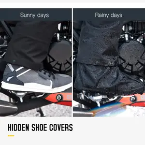 Sulaite دراجة نارية معطف واق من المطر للرجال مقاوم للماء سترة عمل عاكسة خفيفة الوزن للمشي لمسافات طويلة سترات المطر أفضل 6 بدلة مطر للدراجات النارية - رقم 6