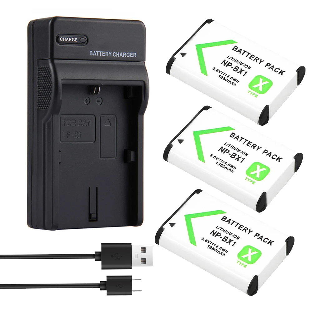 

1350mAh 3.6V NP-BX1 Battery Suitable for Sony RX100 H400 RX1R HX300 HX400 HX50 M6 M7 X3000R X3000 AS300